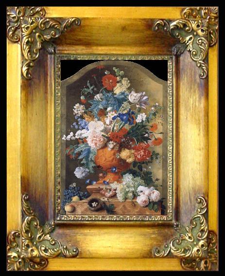 framed  HUYSUM, Jan van Flowers in a Terracotta Vase, Ta040